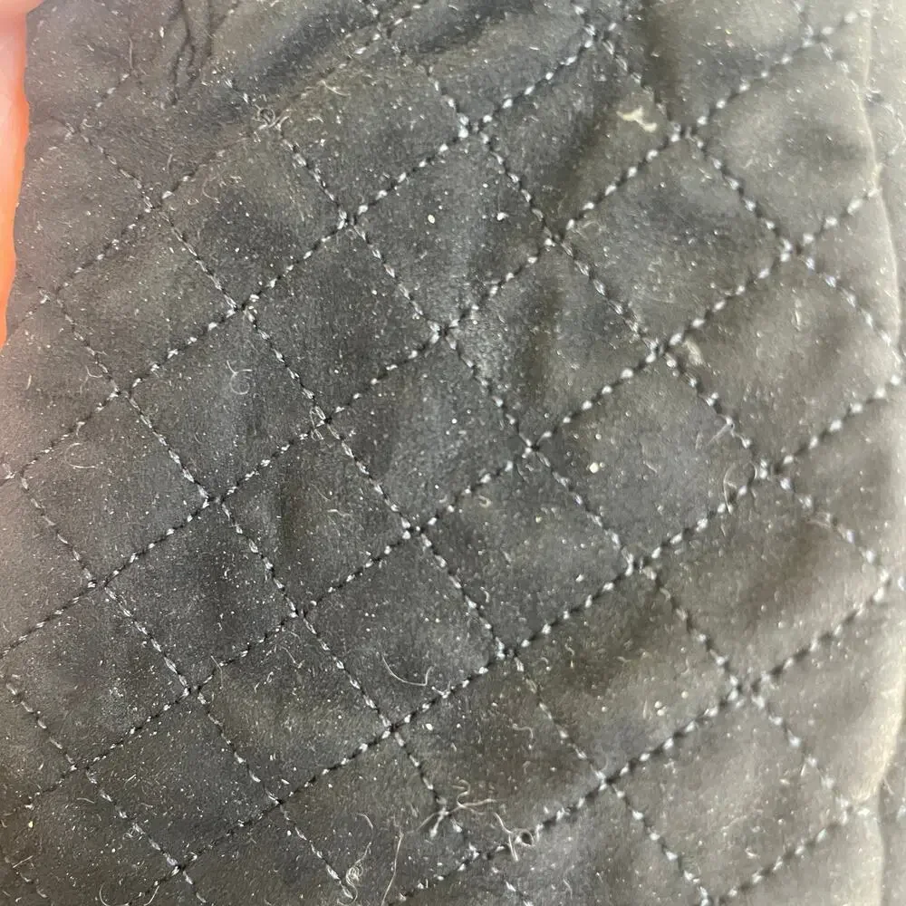 COACH Black Suede Quilted Women’s Gloves w Cashmere Lining